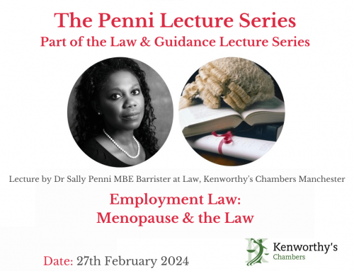 27th February – The Penni Lecture Series: Employment Law – Menopause & the Law